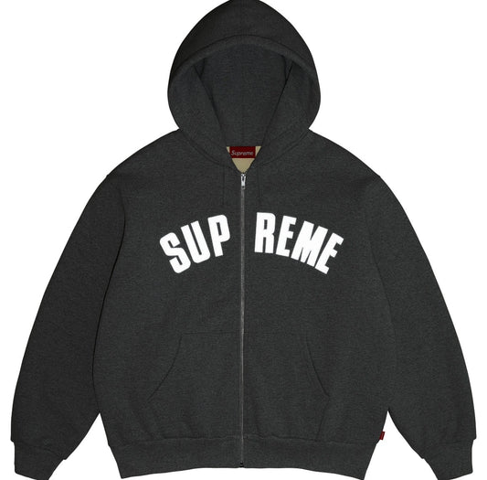 Arc Thermal Lined Zip Up Hooded Sweatshirt (Black)