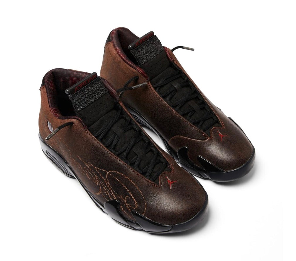 MOWALOLA x Air Jordan 14 SP “Burnt Red”