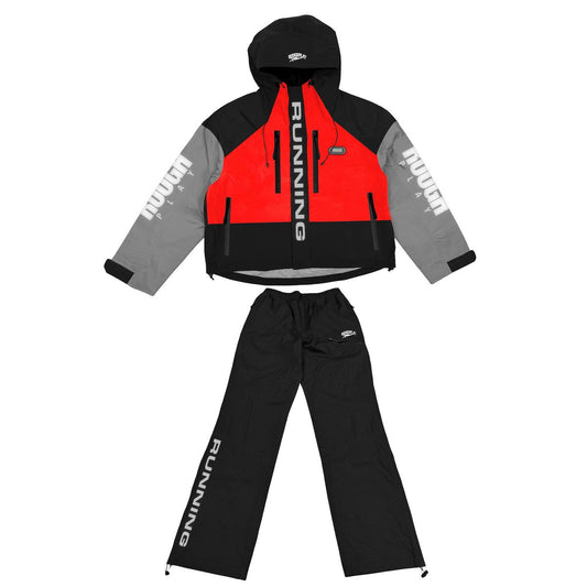 ROUGH PLAY BLACK/RED WATER RESISTANCE TRACKSUIT
