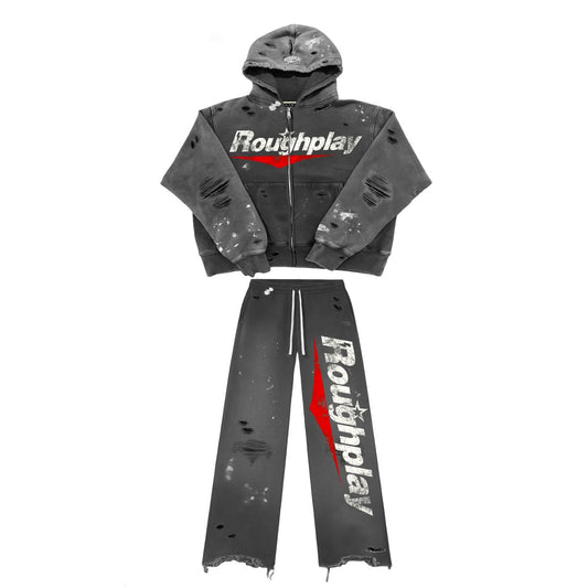 RoughPlay Dark Grey/ Red Sweatsuit
