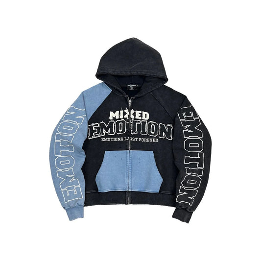 Mixed Emotion Blue "Split Decision" Hoodie