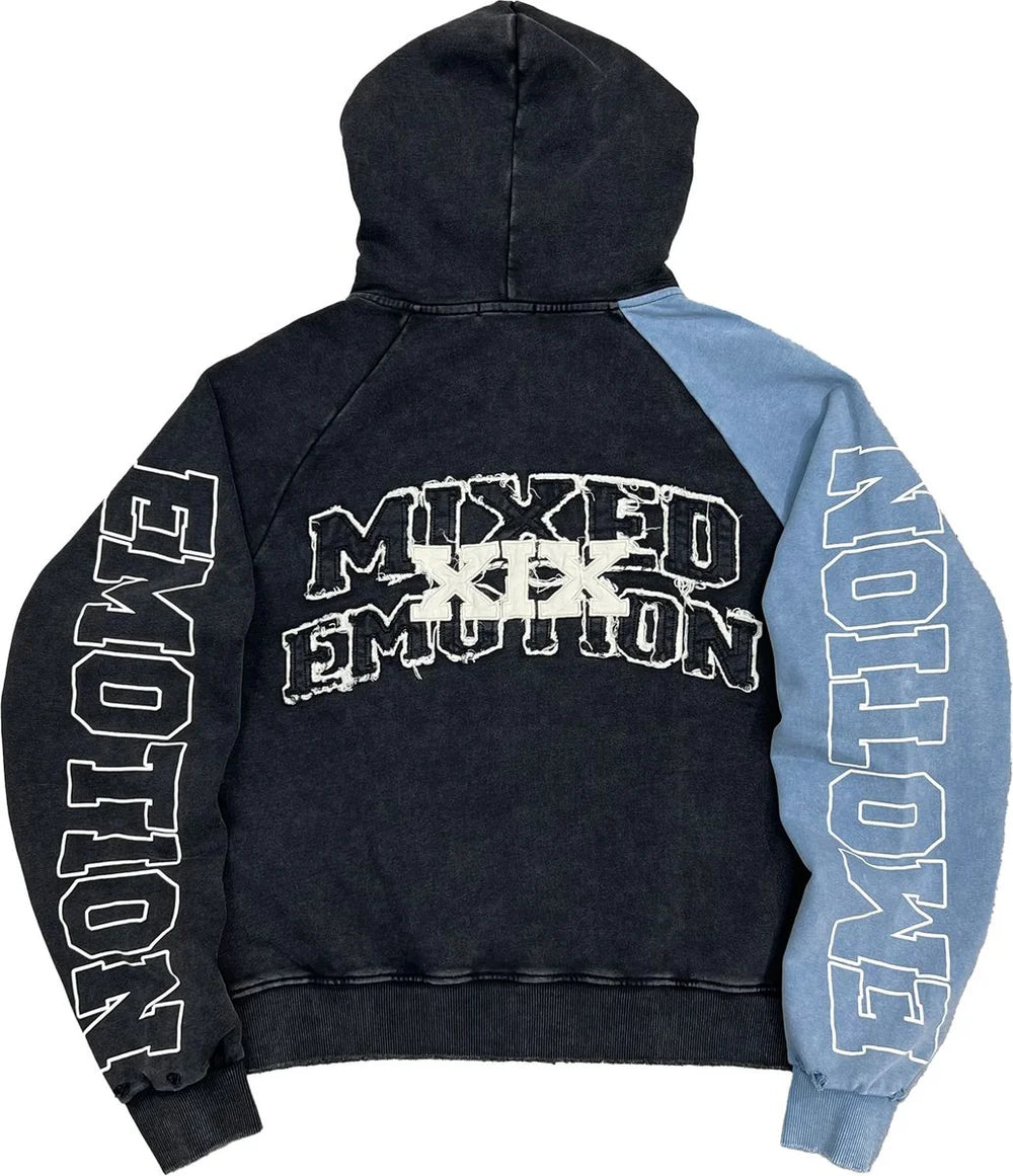 Mixed Emotion Blue "Split Decision" Hoodie