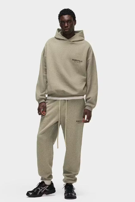 Essentials Fear of God Fleece Sweatsuit Heather Gray FULL SET