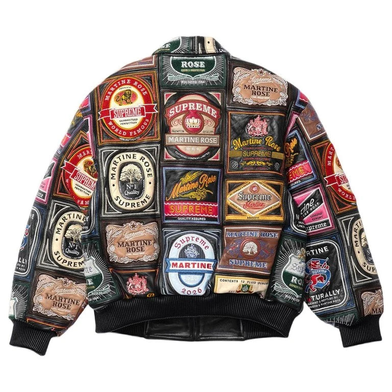 Supreme®/Martine Rose Patchwork Labels Leather Jacket