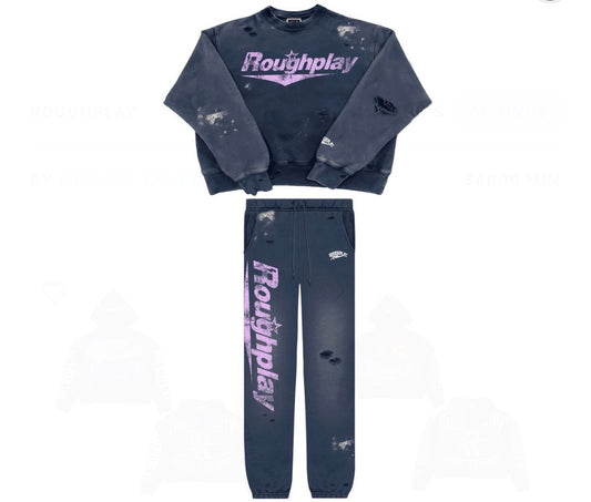 Roughplay Navy Blue/Purple Crewneck Set