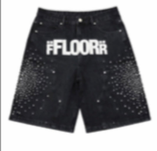 FLOOR941 Black Uniform Jorts