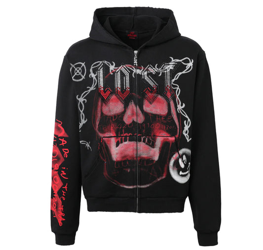 Lost Intricacy Skull Bound Zip Up