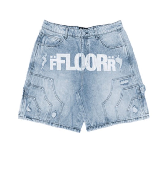 FLOOR941 Blue Uniform Jorts