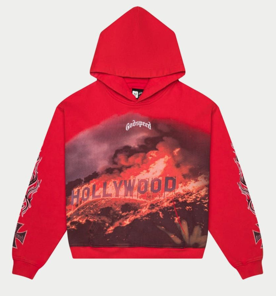 Godspeed Hollywood Inferno Hoodie (Red Wash)