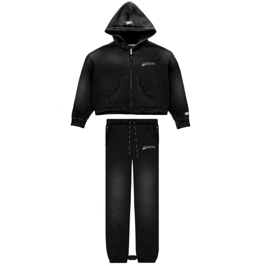 RoughPlay Distressed Sweatsuit (BLK)