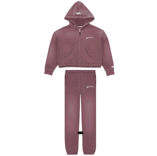 RoughPlay Distressed Sweatsuit (BRG)