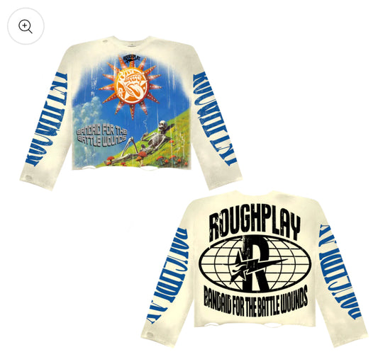 RoughPlay🩹Blazin skully long sleeve (Tan)