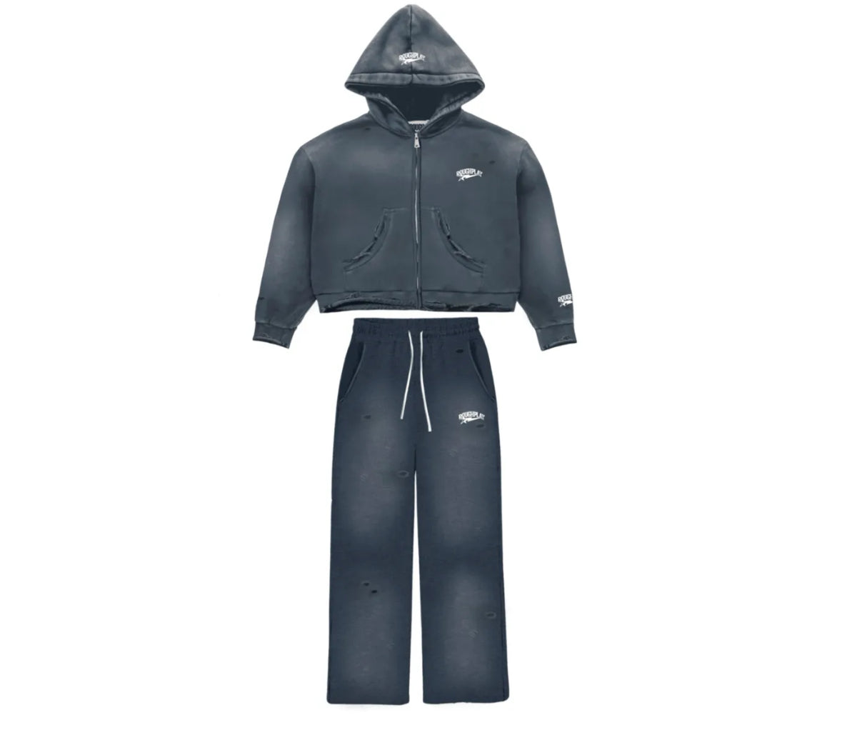 RoughPlay🩹Distressed Sweatsuit (GREY)