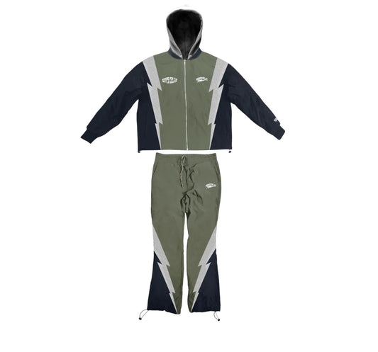 RoughPlay🩹TrackSuit (Green/Navy)