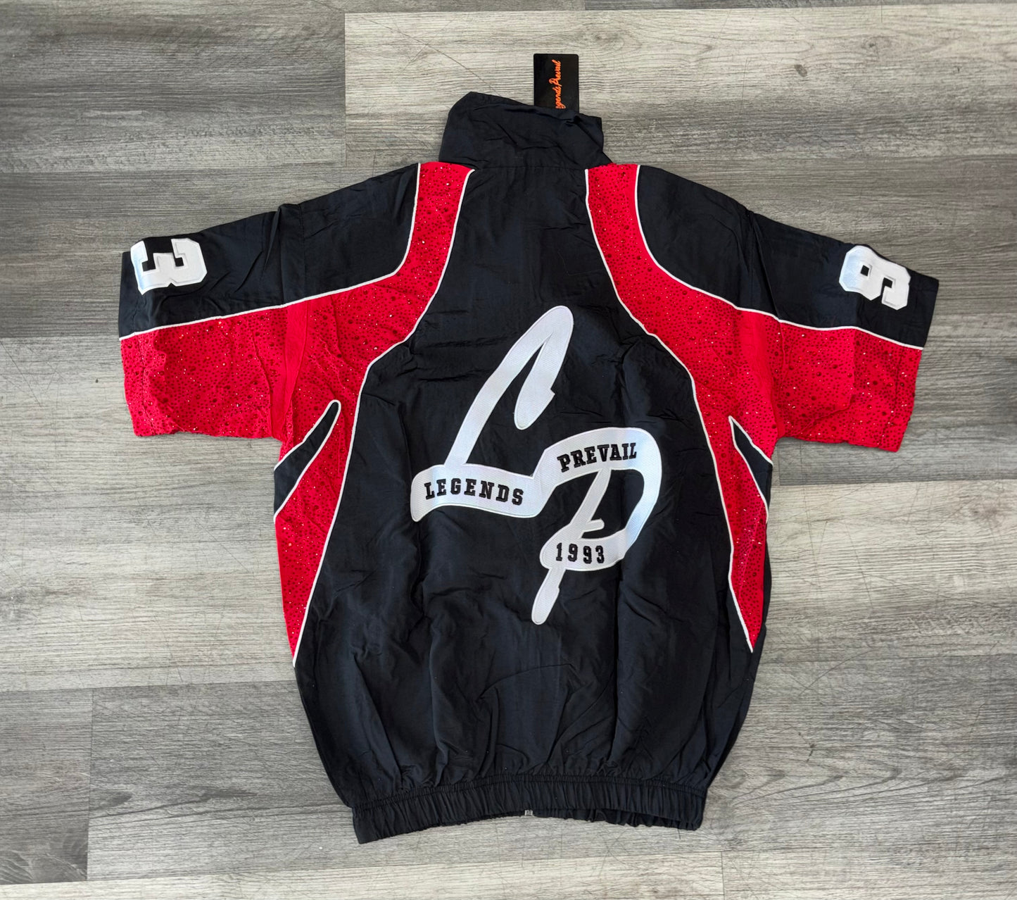 Legends Prevail Windbreakers short set Black/Red