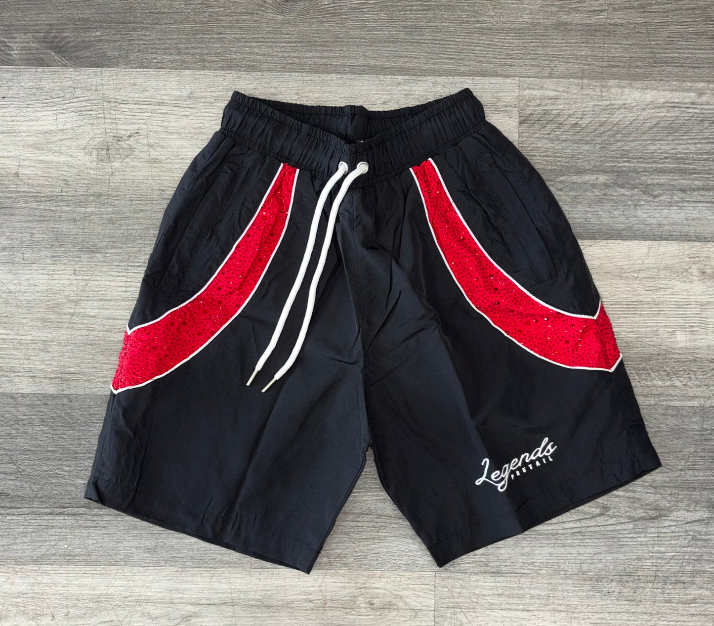 Legends Prevail Windbreakers short set Black/Red