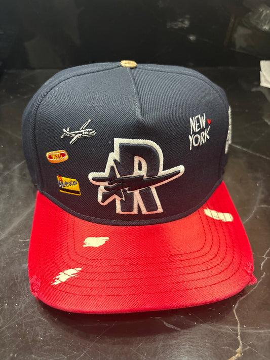 ROUGHPLAY NYC SNAPBACK (NAVY/RED)