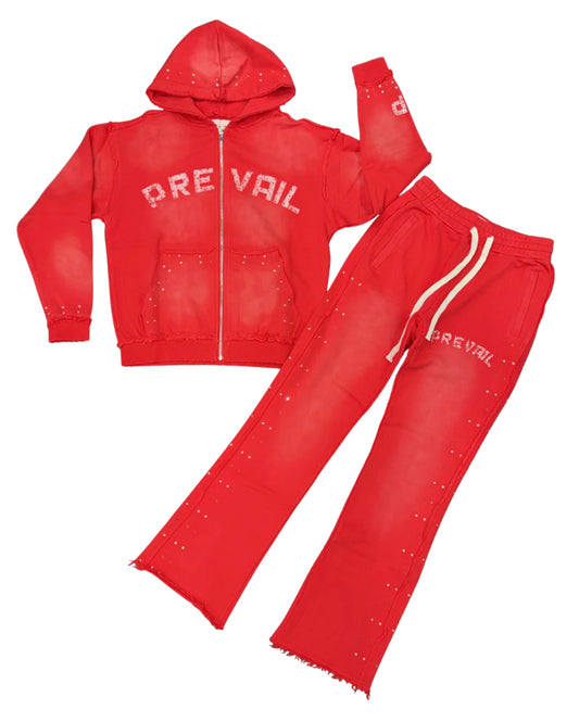 LEGENDS PREVAIL RHINESTONE SUIT RED