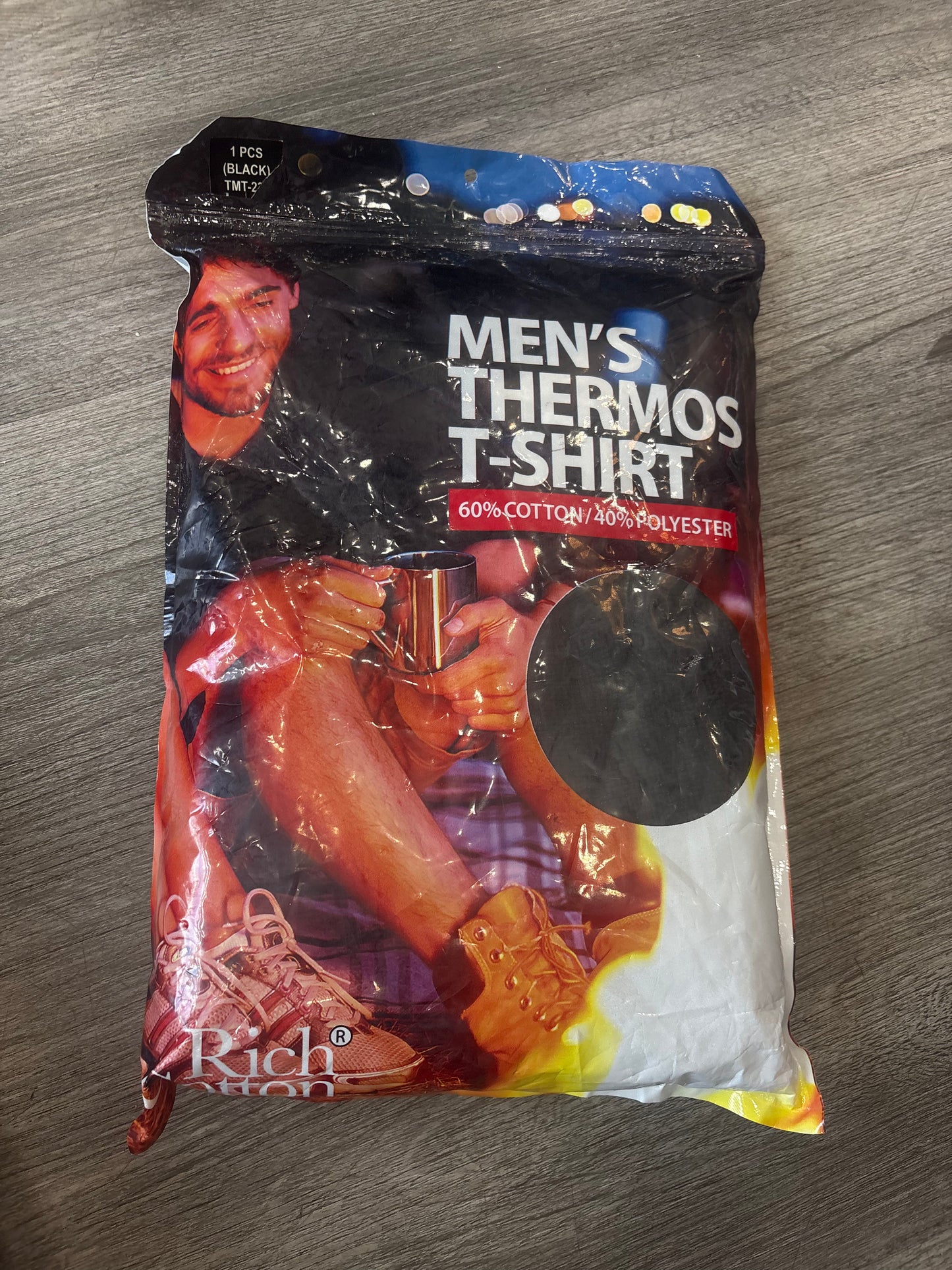 Rich cotton mens thermal T-shirt 85%cotton/15%polyester