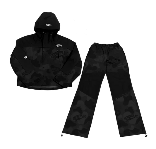 RoughPlay🩹Water Resistant Tracksuit (BLK CAMO)