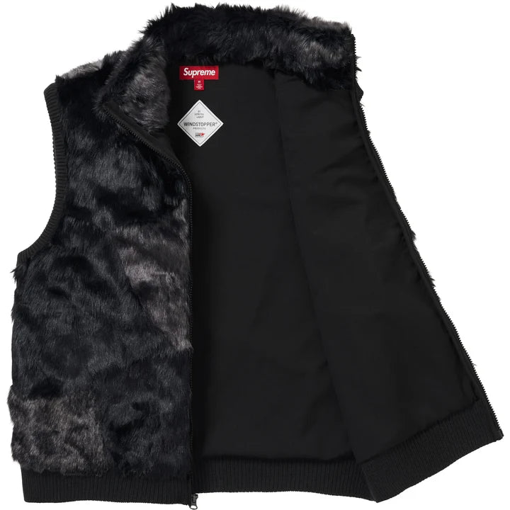 Faux Fur WINDSTOPPER® Vest Black