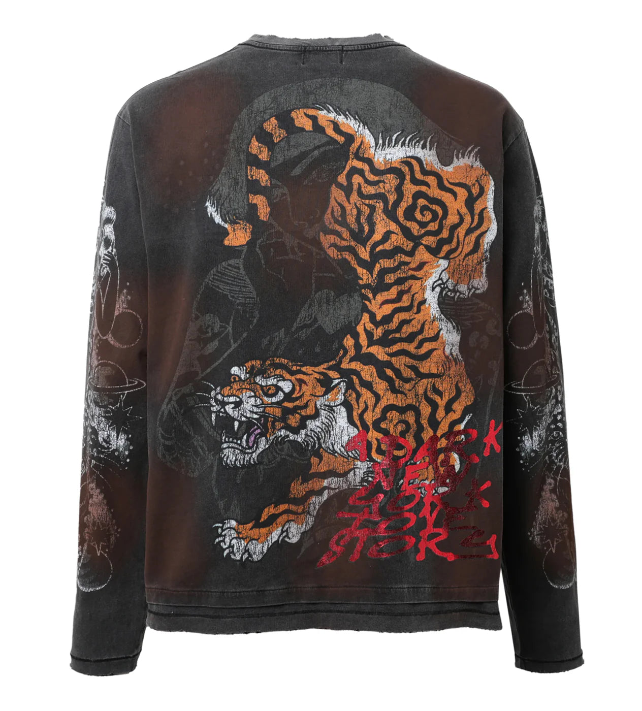 LOST INTRICACY TWIN TIGER L/S TEE BLACK