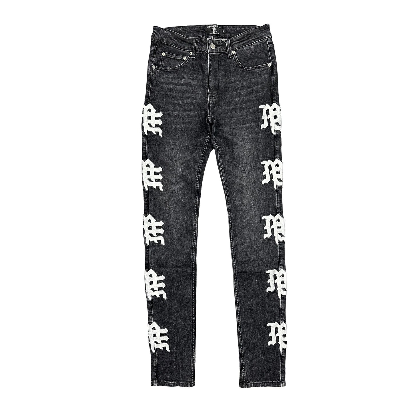 Mixed Emotion Monogram Denim Black Wash