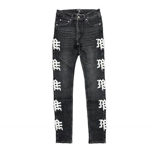 Mixed Emotion Monogram Denim Black Wash