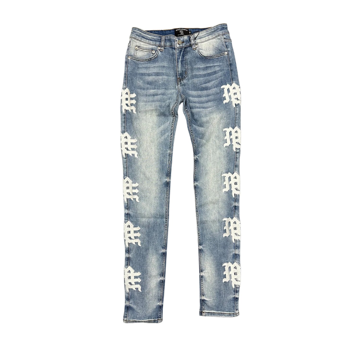Mixed Emotion Monogram Denim Blue Wash