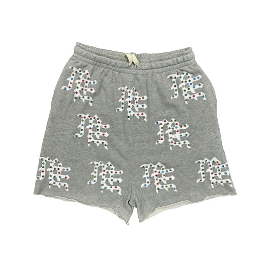 Mixed Emotion Grey “ME” Logo Shorts