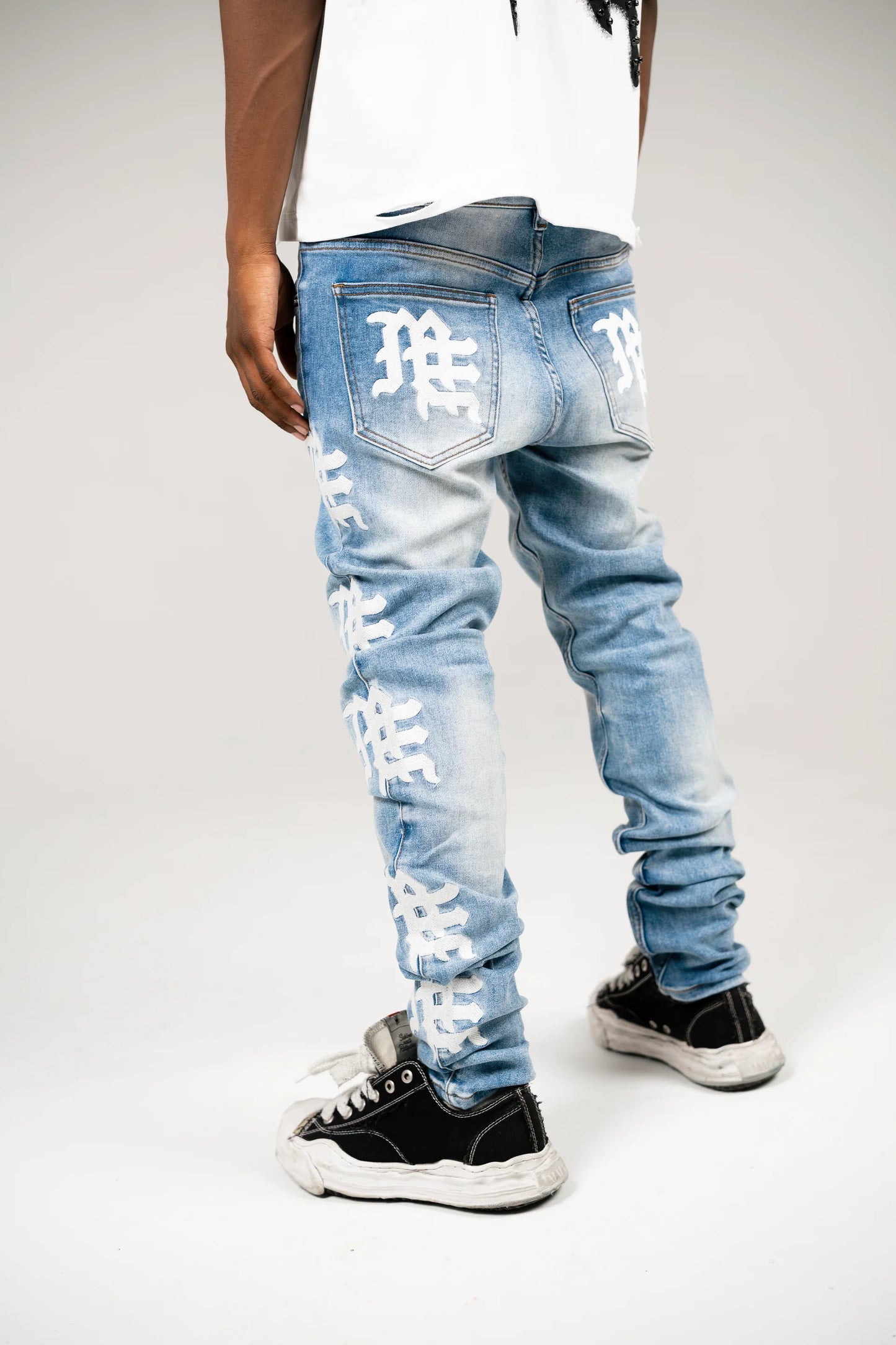 Mixed Emotion Monogram Denim Blue Wash