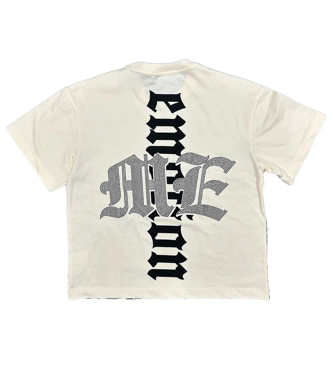 MIXED EMOTION BEACH RHINESTONE TEE CREAM