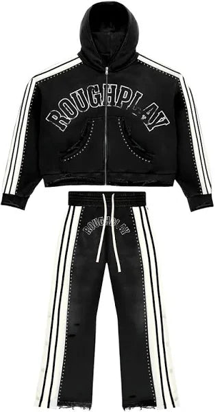 RoughPlay🩹Stripe Sweatsuit (BLK)