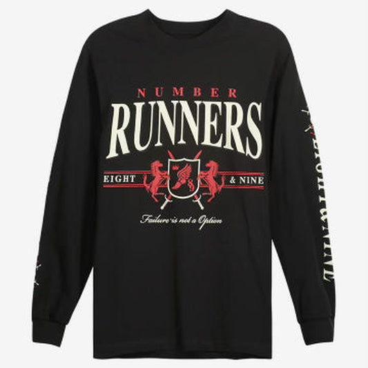 RUNNERS LONG SLEEVE TEE BLACK
