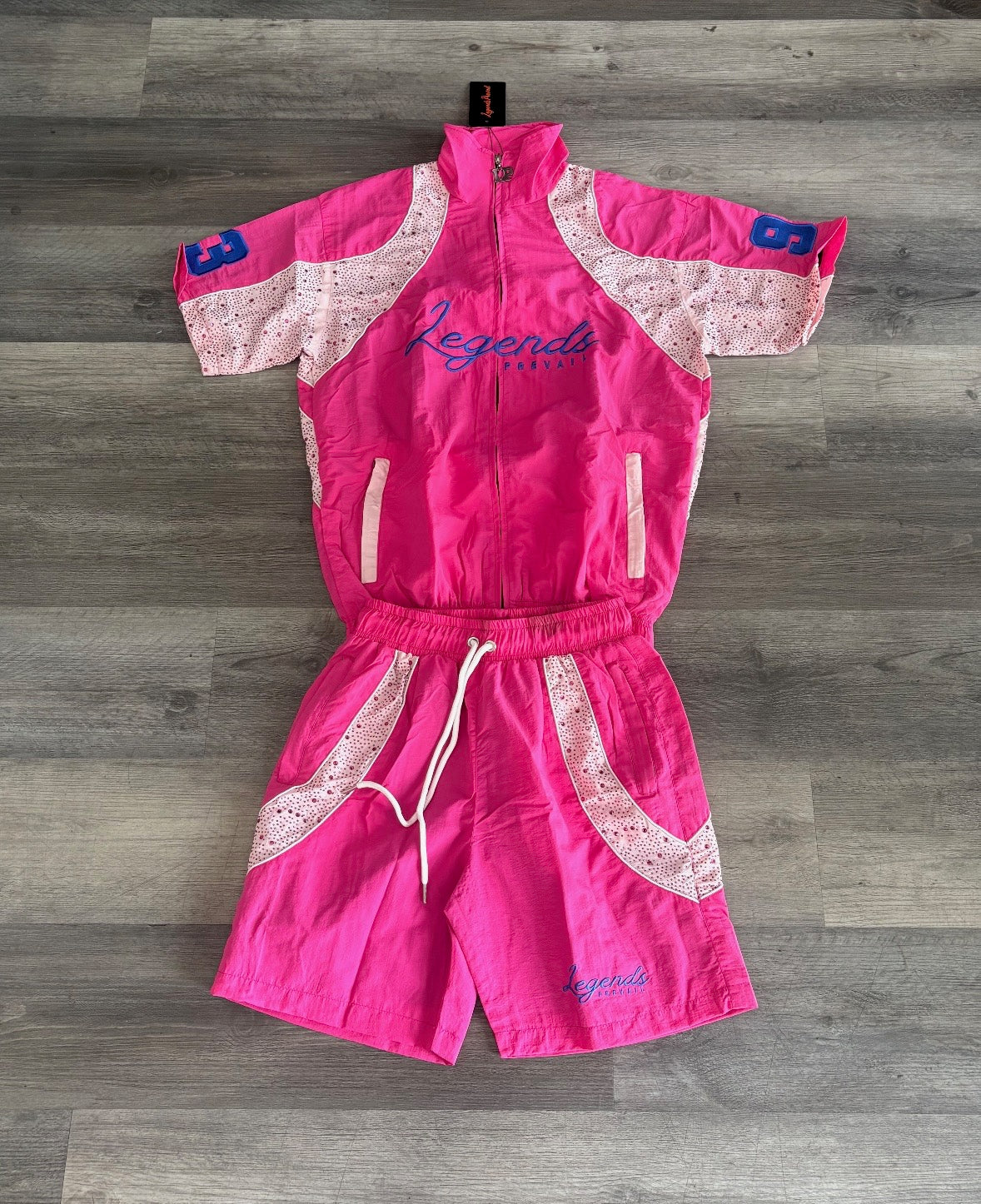Legends Prevail Windbreakers short set Pink