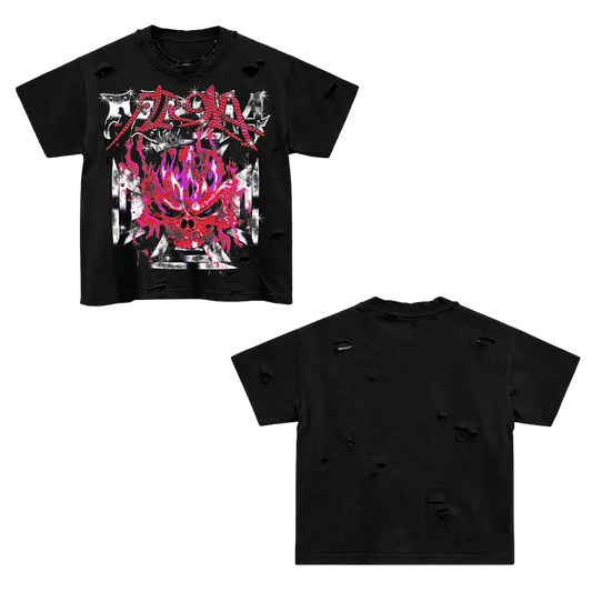 Floor 914 SCARLET SKULL TEE