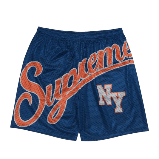 Supreme Big Script Mesh Short 'Navy'