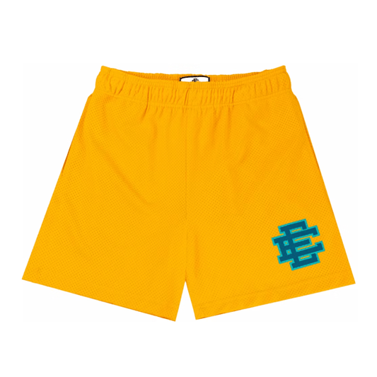 Yellow , blue logo Eric Emanuel shorts