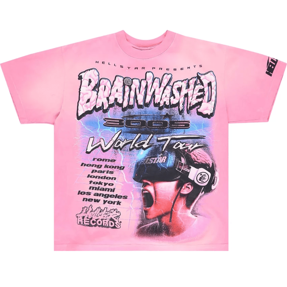 Hellstar Brainwashed T-Shirt 'Pink'