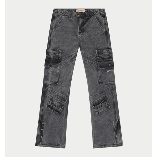 GODSPEED Rockstar Flare Premium Cargo Denim (Grey Wash)