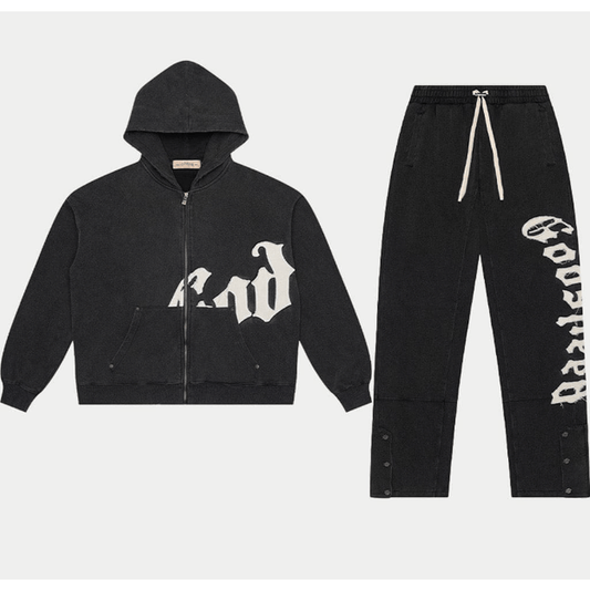 GODSPEED OG Exp Logo Sweatsuit (Black wash)