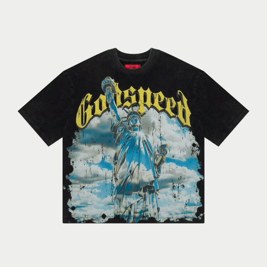 GODSPEED Chrome Liberty🗽T-Shirt (Black Wash)