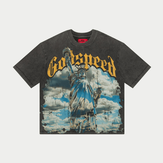 GODSPEED Chrome Liberty🗽T-Shirt (Grey Wash)