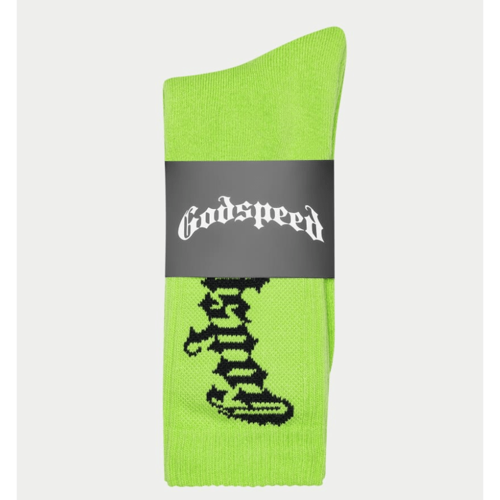 GODSPEED OG Logo Sock (Neon Lime)