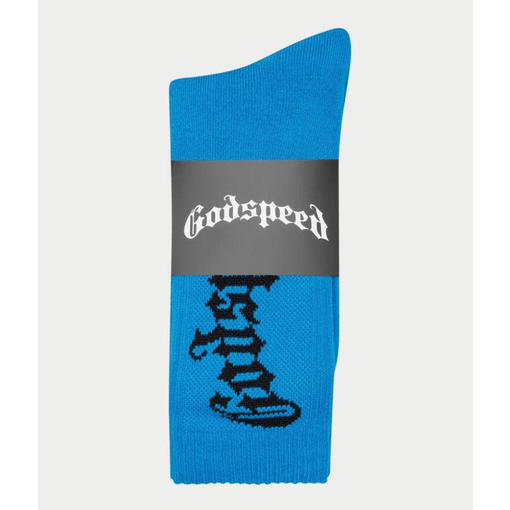 GODSPEED OG Logo Sock (Neon Blue)