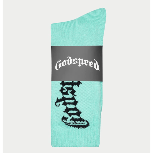 GODSPEED OG Logo Sock (Electric Teal)