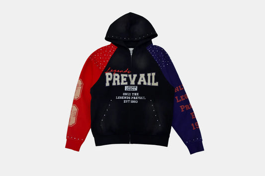 LEGENDS PREVAIL | COLOR BLOCK HOODIE RED-BLUE