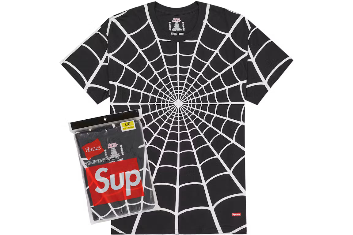 Supreme Spider-man black tees