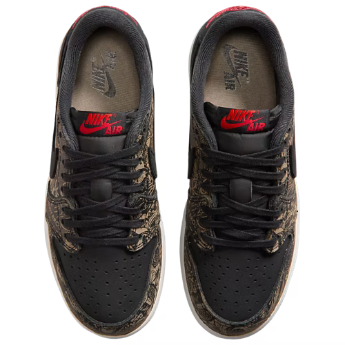 Air Jordan 1 retro low og ls black/varsity red-summit white