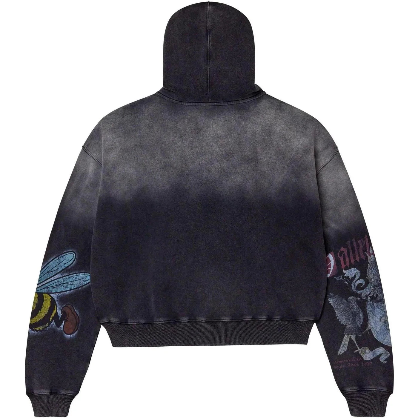 Vale Forever Blasted Zip Up Hoodie Black